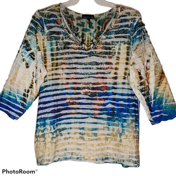 7wonders tie dye plus size 2X tissue jersey tee - Picture 1 of 4
